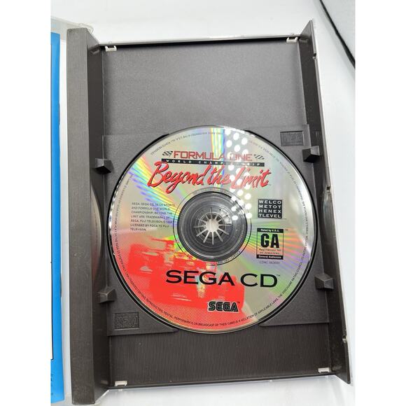 Formula One World Championship: Beyond the Limit (Sega CD, 1994) Complete CIB - Picture 8 of 8